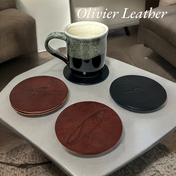 Leather Coaster by Olivier Emery