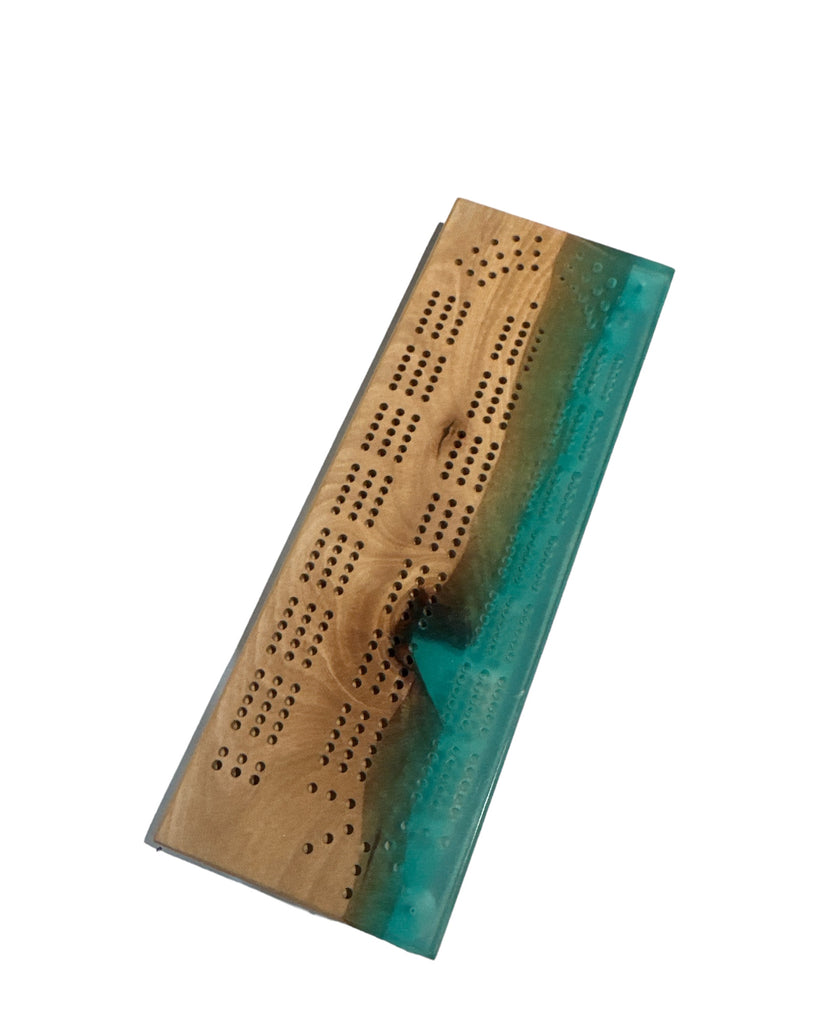 Cribbage Boards with Resin Designs by Brett Ford