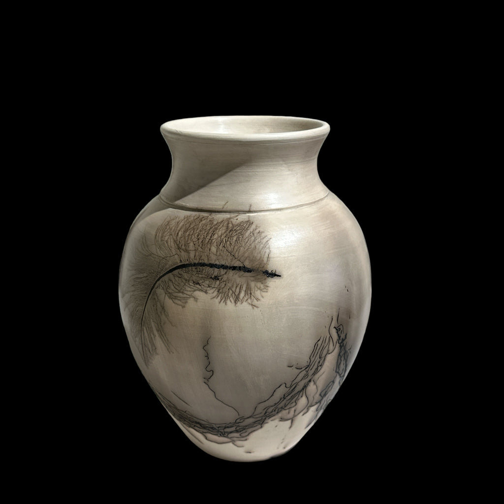 Horsehair and Feather Vase Collection by Jane Murray Smith