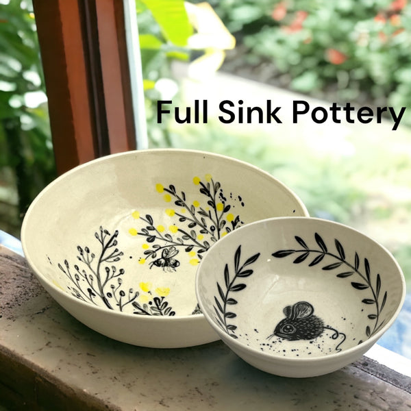 Full Sink Pottery Bowls