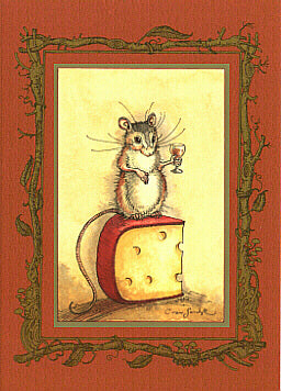 Charles van Sandwyk Art Cards, Mouse Wine Cheese