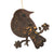 Rusted Metal Hanging Ornaments, Bird on a Branch