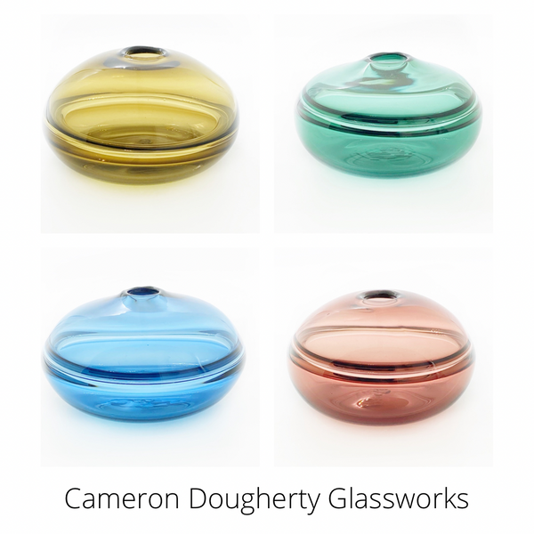 Dougherty Glassworks Bud Vase, Squat Shape