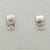 Sterling Silver Reticulated Rectangular Stud Earrings, Medium