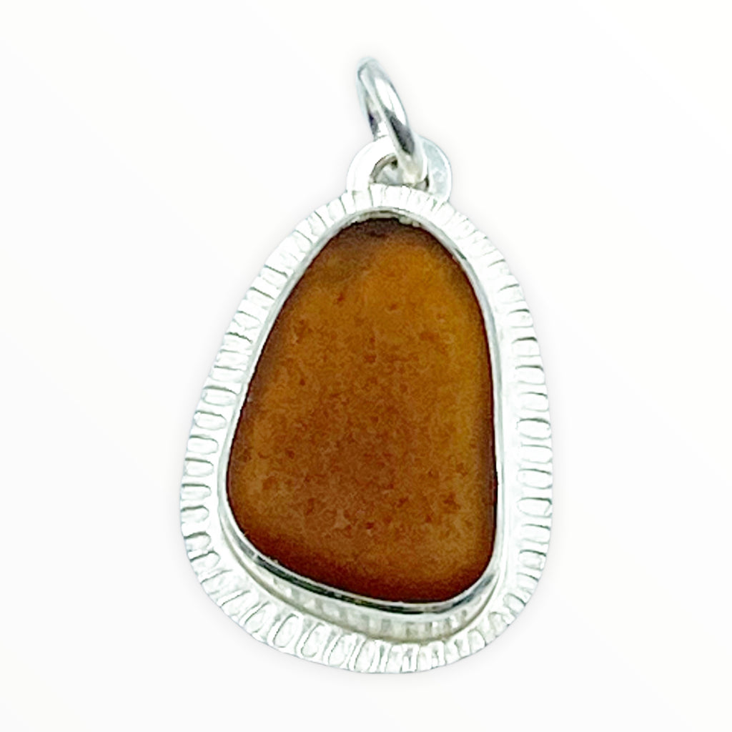 Amber Seaglass Pendant