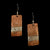 Sterling Silver and Copper Textured Combination Rectangle Earrings
