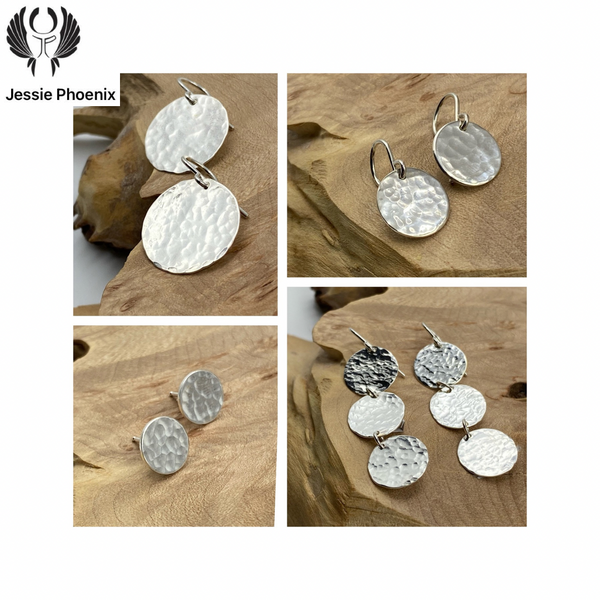 Texture Sterling Silver Earring Collection by Jessie Phoenix
