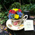 Felted Flowers In Tea Cups by Krista
