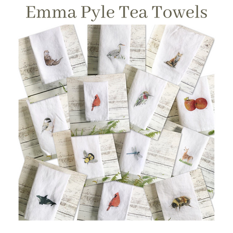 Animal and Sea Life Tea Towels by Emma Pyle