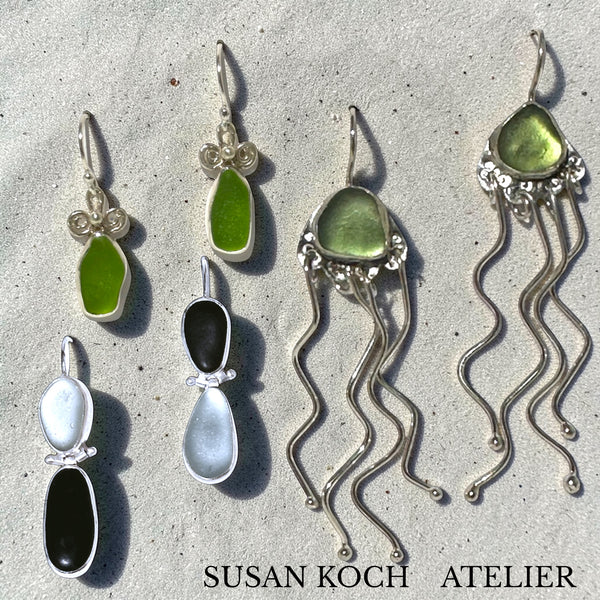 Susan Koch Sea Glass Earring Collection