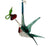 Glass Large Hummingbird with Flower