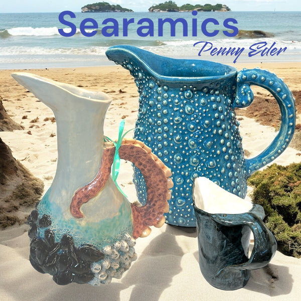 Ceramic Sculptures and Jugs by Penny Eder