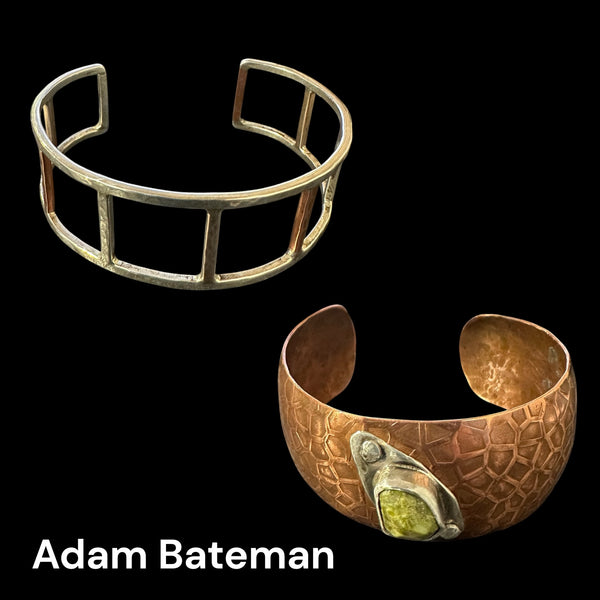 Sterling Silver and Copper Cuff Bracelets by Adam Bateman