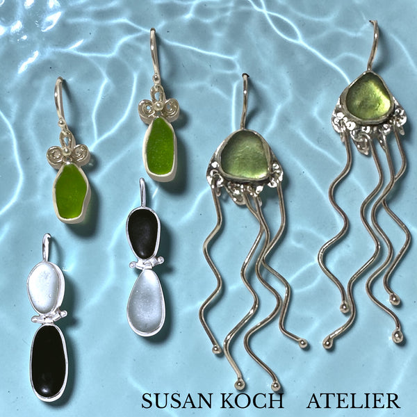 Susan Koch Sea Glass Earring Collection