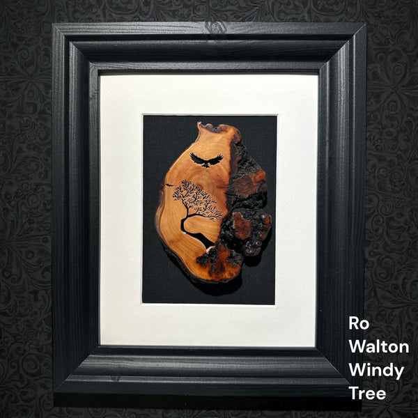 Hand-carved Framed Arbutus Wall Pieces by Windy Tree