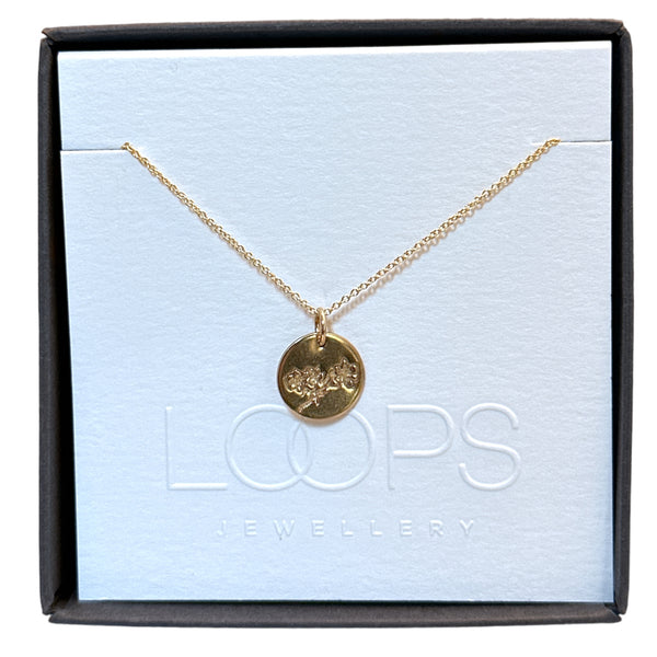 Stamped Pendant Necklace with Westcoast Design by Loops Jewellery