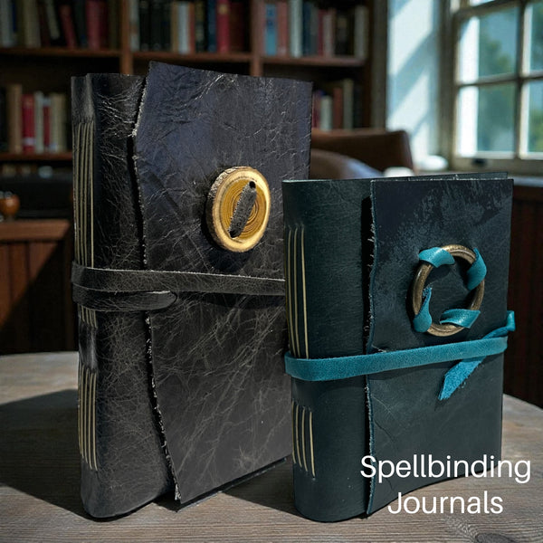 Large and Small Leather Bound Journals by Spellbinding