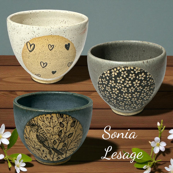 Small Cups by Sonia Lesage Ceramics