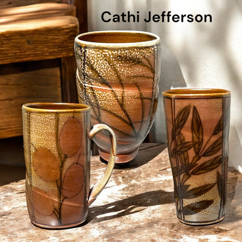 Salt Fired Yunomi Cup, Tumbler and Mug Collection by Cathi Jefferson