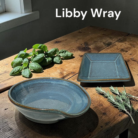 Spoon Rest and Condiment Plates by Libby Wray