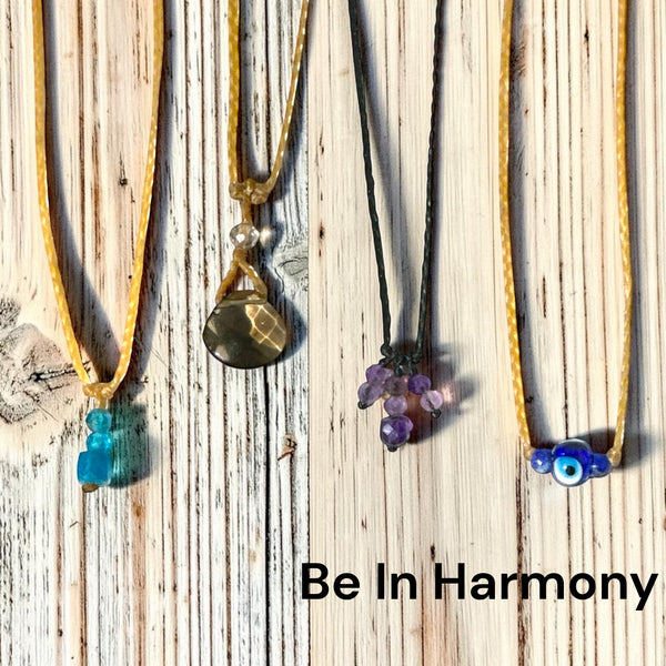 Small Crystals and Gemstone Necklaces by Be In Harmony Design