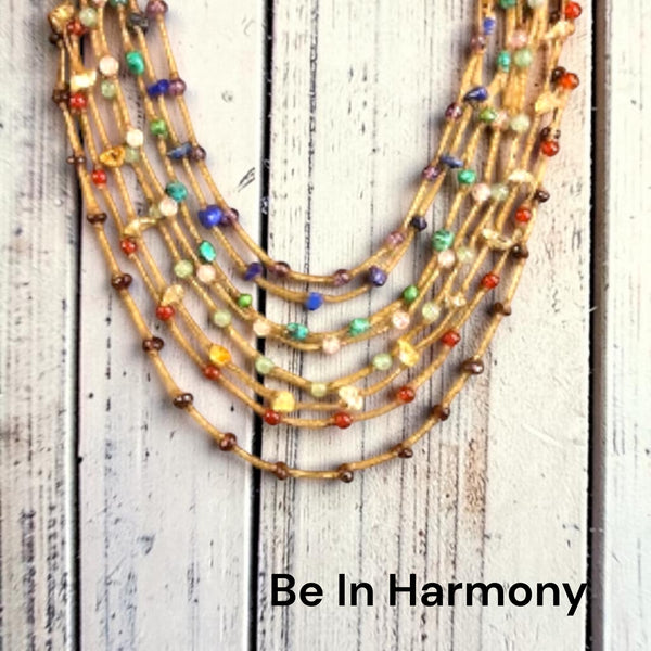 Multi Crystals and Gemstone Necklaces by Be In Harmony Design