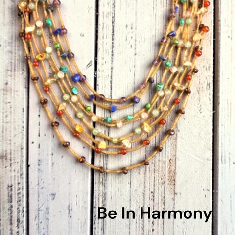 Multi Crystals and Gemstone Necklaces by Be In Harmony Design