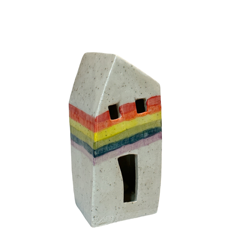 Ceramic Rainbow Houses by D. Gillian Turner