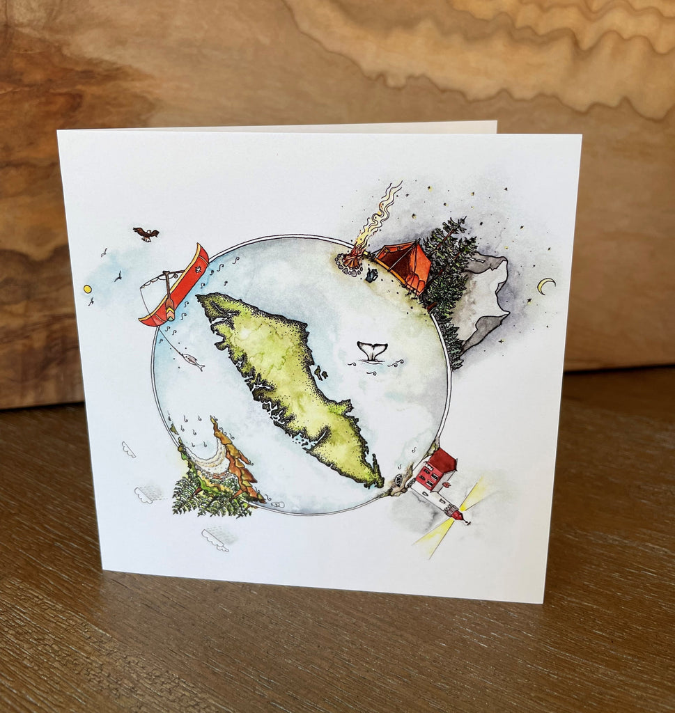 Greeting Cards by Nicola North, Circle Series - Vancouver Island
