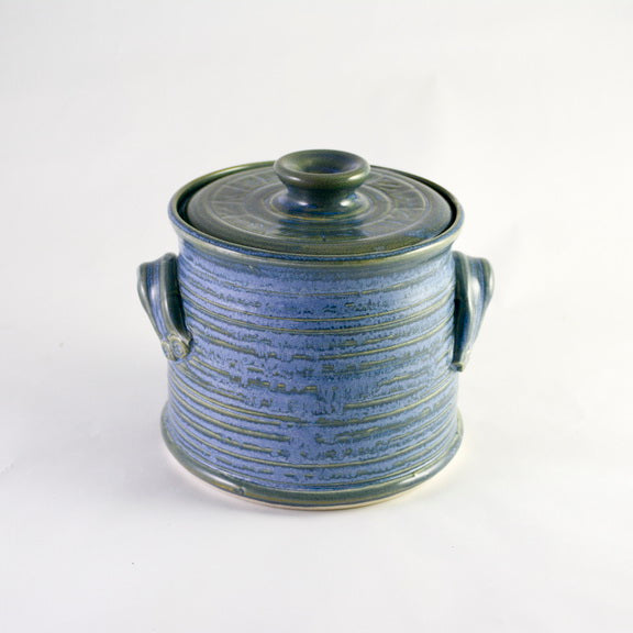 Blue Jar with lid by Eric Roberts