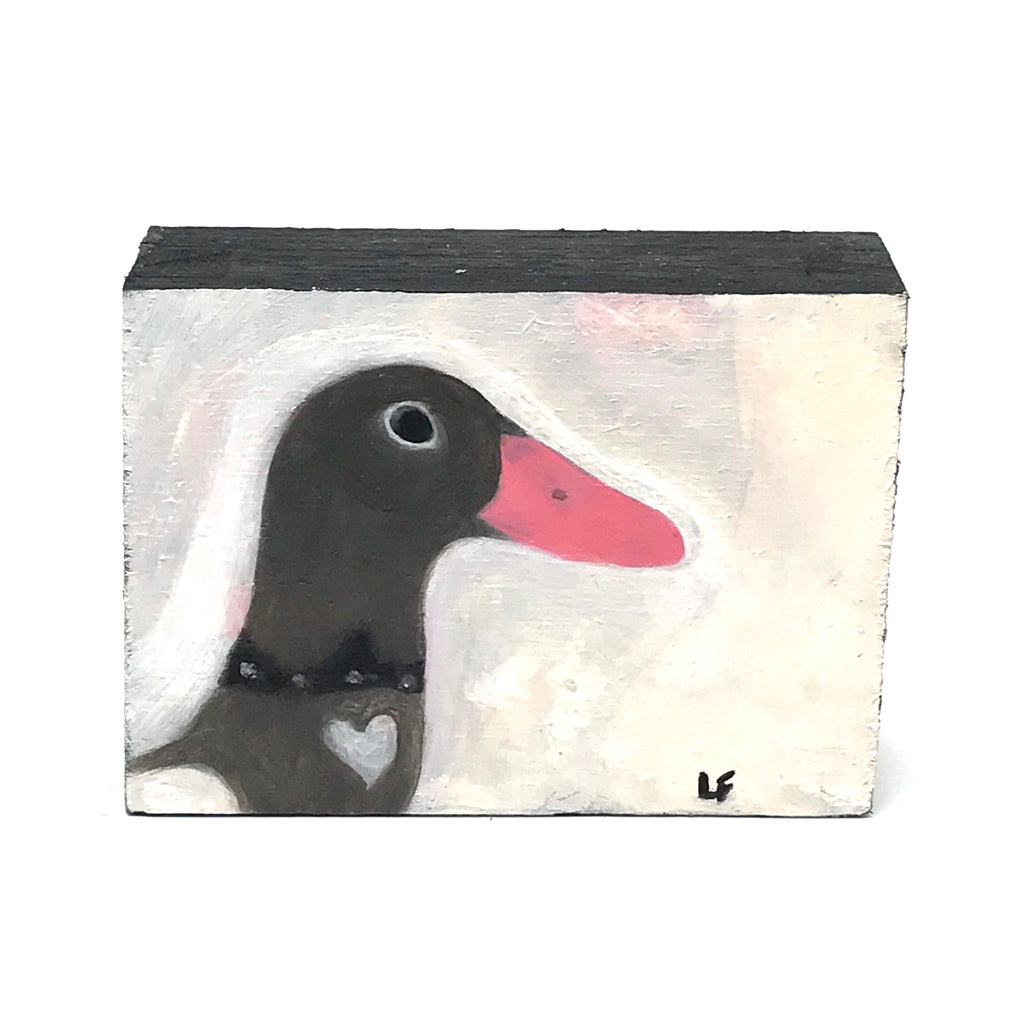 DUCK PAINTED ON WOOD