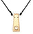 WOOD PENDANT 'I LOVE YOU' OPEN RECTANGLE ON ADJUSTABLE CHORD