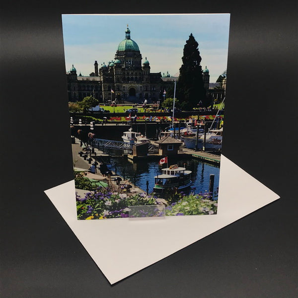 Victoria Inner Harbour Greeting Card Portrait