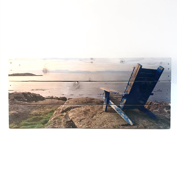 Photography on Reclaimed Pallets Wood - Looking Out to Sea