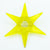 Fused Glass Coloured Star Ornament, Yellow