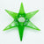 Fused Glass Coloured Star Ornament, Green
