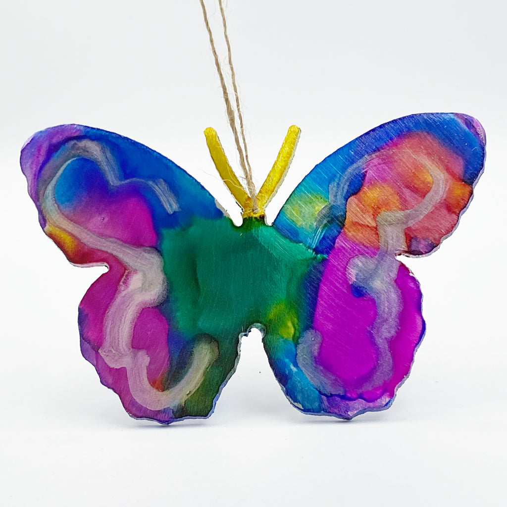 Painted Metal Hanging Ornaments