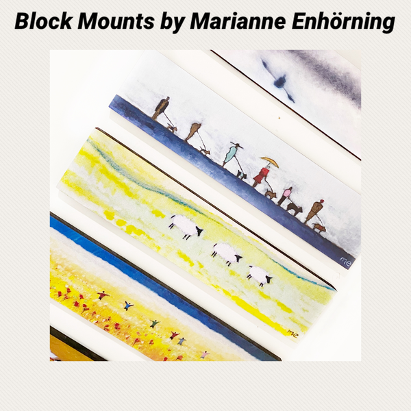 Art on Block Mount by Marianne Enhörning 3" x 12"