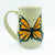 Funky Fungus Ceramic Mug, Orange Monarch Butterfly