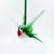 Glass Hummingbird, Green with Red chest