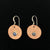 Copper Earrings by Adam Bateman, Hammered Circle with Lapis Stone