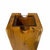 Yew Wood Tall Square Vase with Glass Inset, Vase A