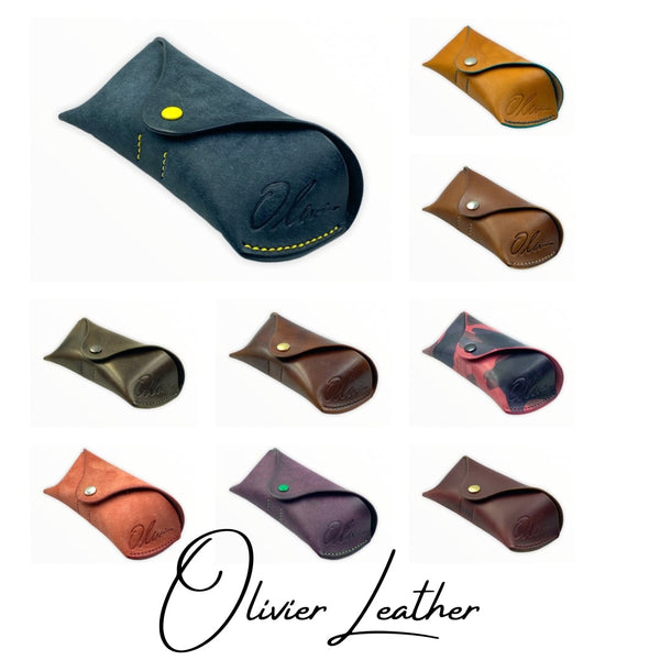 Hand-stitched Leather Glasses Case