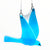 Fused Glass Hanging Birds Ornaments, Tree Swallow