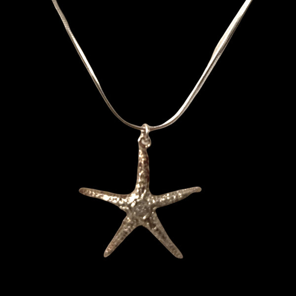 Sterling Silver Starfish Design Pendant Necklace