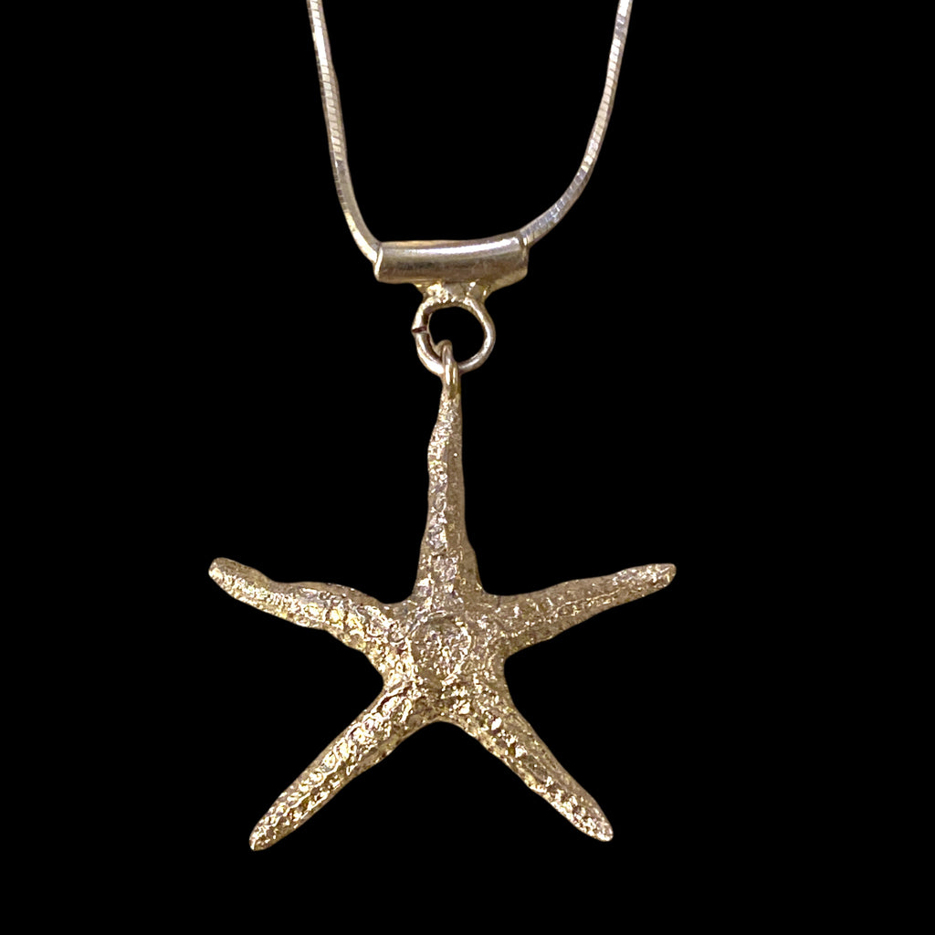 Sterling Silver Starfish Design Pendant Necklace