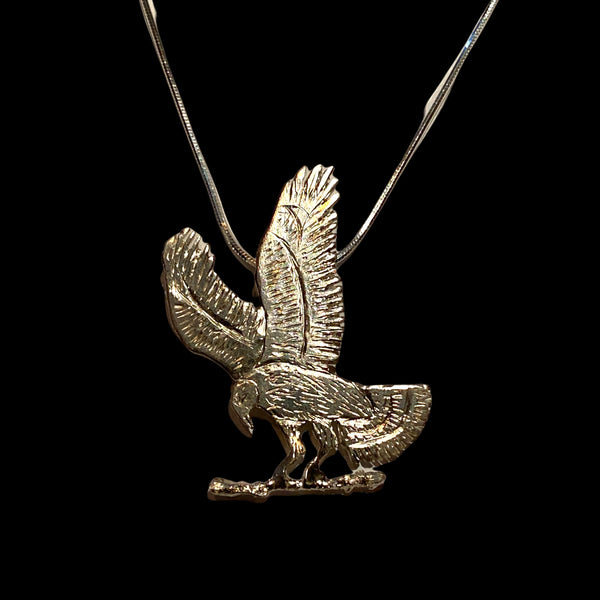 Sterling Silver Eagle Pendant Necklace