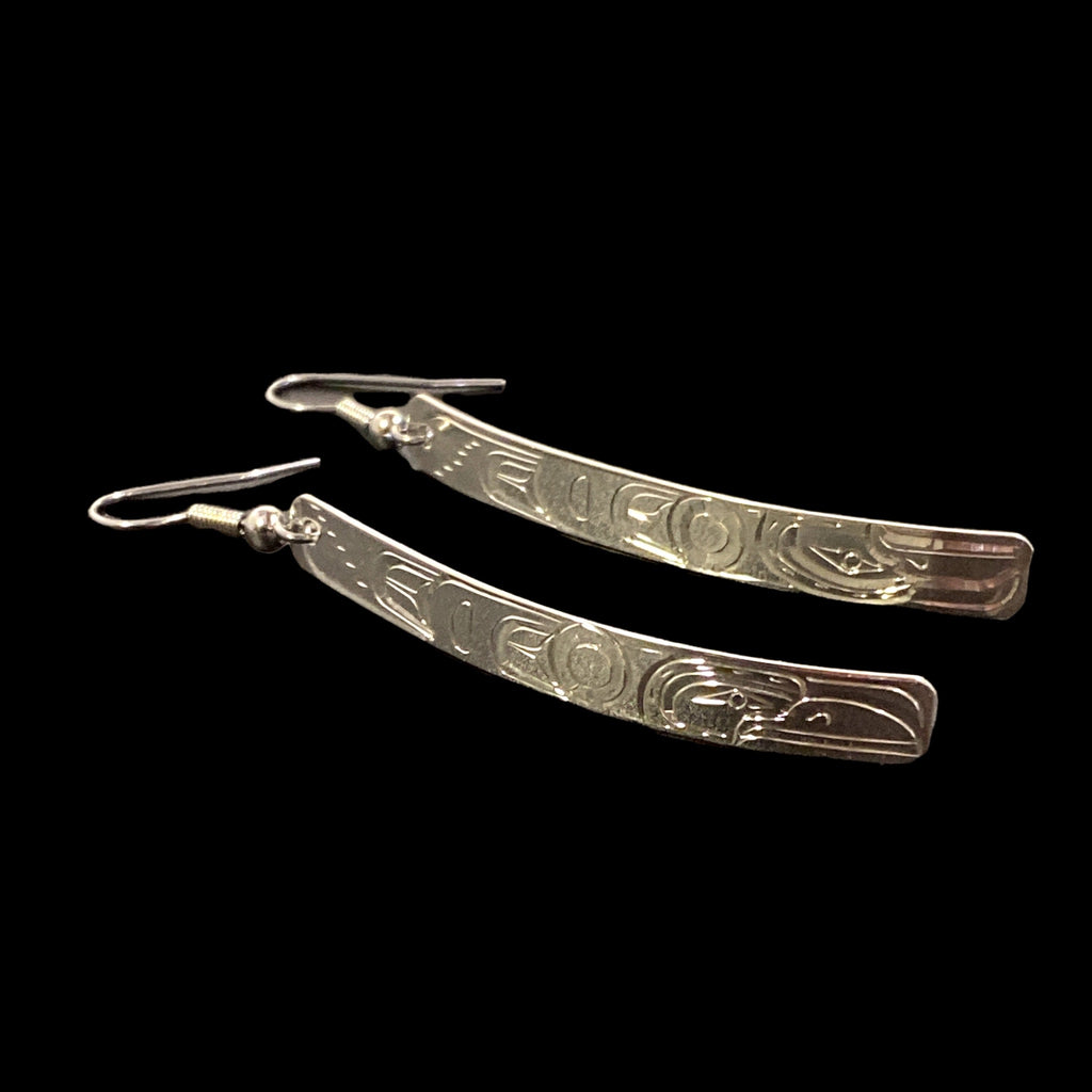Sterling Silver Earrings by William Cook, Raven