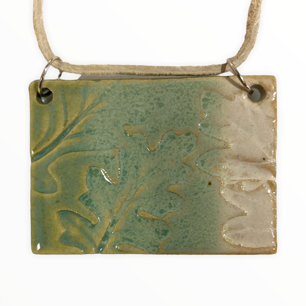 Seafoam Green Rectangle Ceramic Pendants