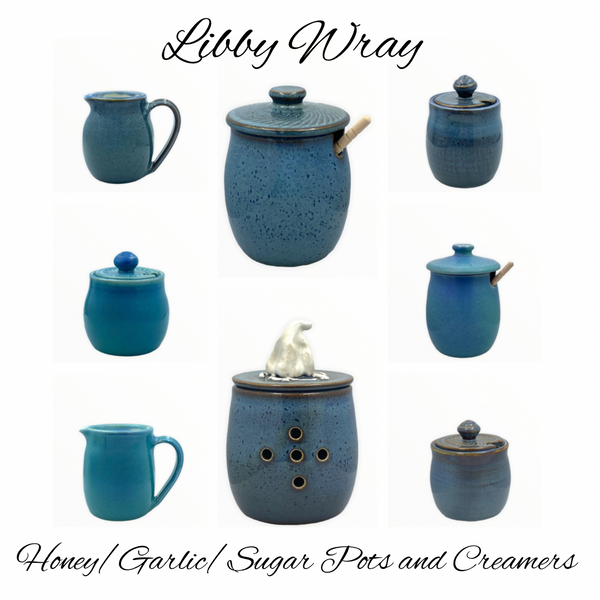 Honey/Garlic/Sugar Pots and Creamers by Libby Wray
